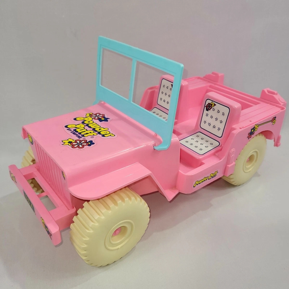 Powder Puff Vintage Jeep Empire Toys 1973 Pink 17" Plastic Toy Vehicle